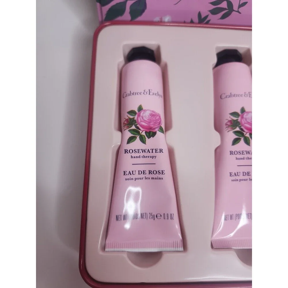 Set Of 2 CRABTREE & EVELYN Rosewater Ultra-Moisturising Hand Therapy 0.9 oz ea